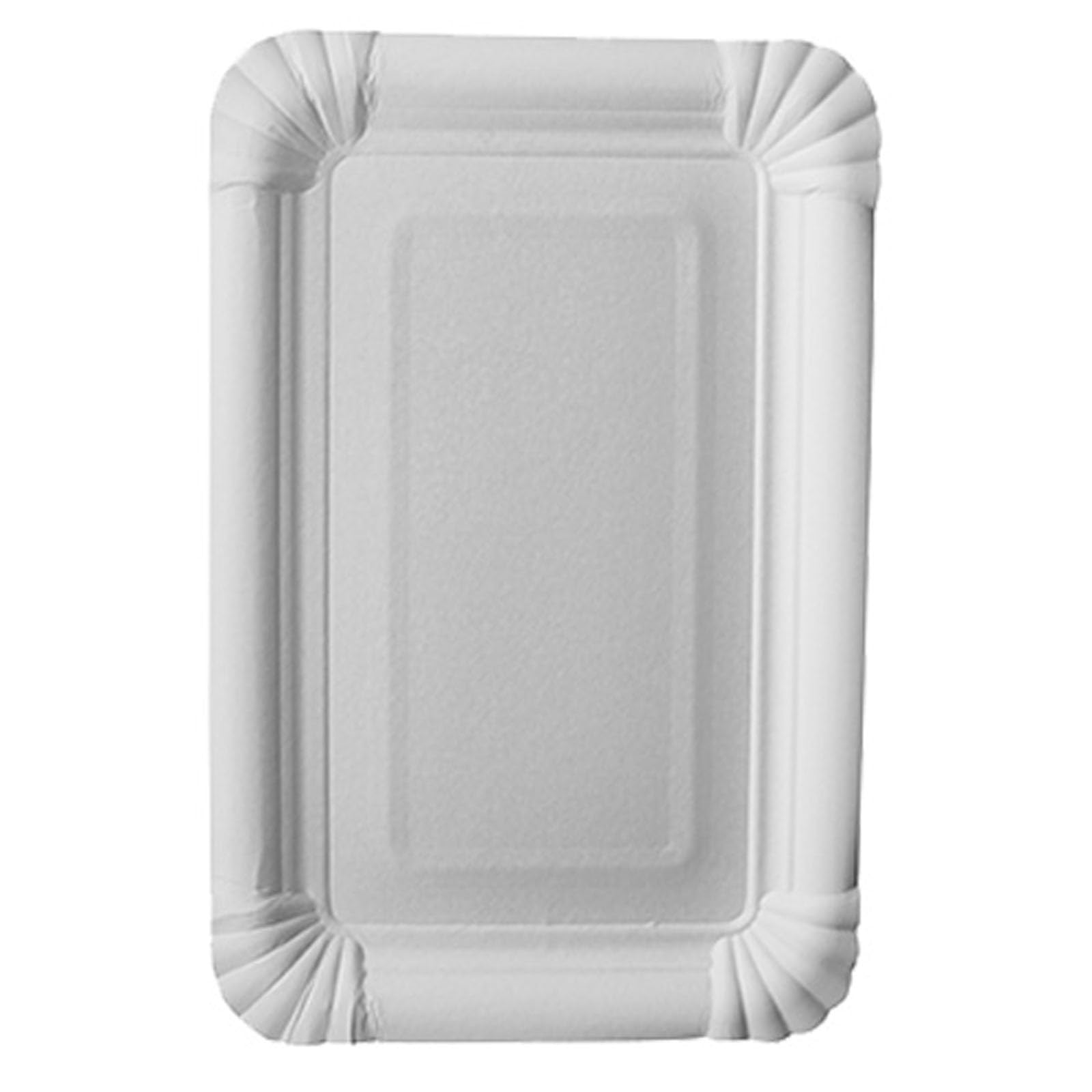Papstar | 25 Piatti di Carta Pure Rettangolari, Dimensioni 13 cm x 20 cm, Colore Bianco, Materiale Cartone in Pura Cellulosa, Grammatura 250 g/m², 25 Piatti x 18 Confezioni