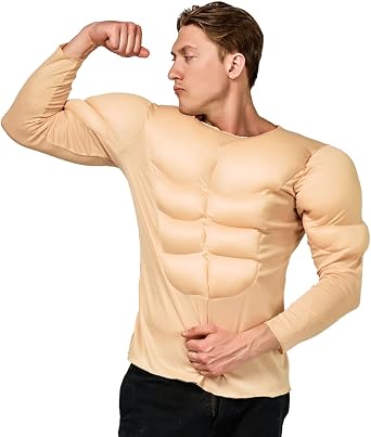 Adult Men Muscle Costume Cosplay Muscle Suit Halloween Party X-Large