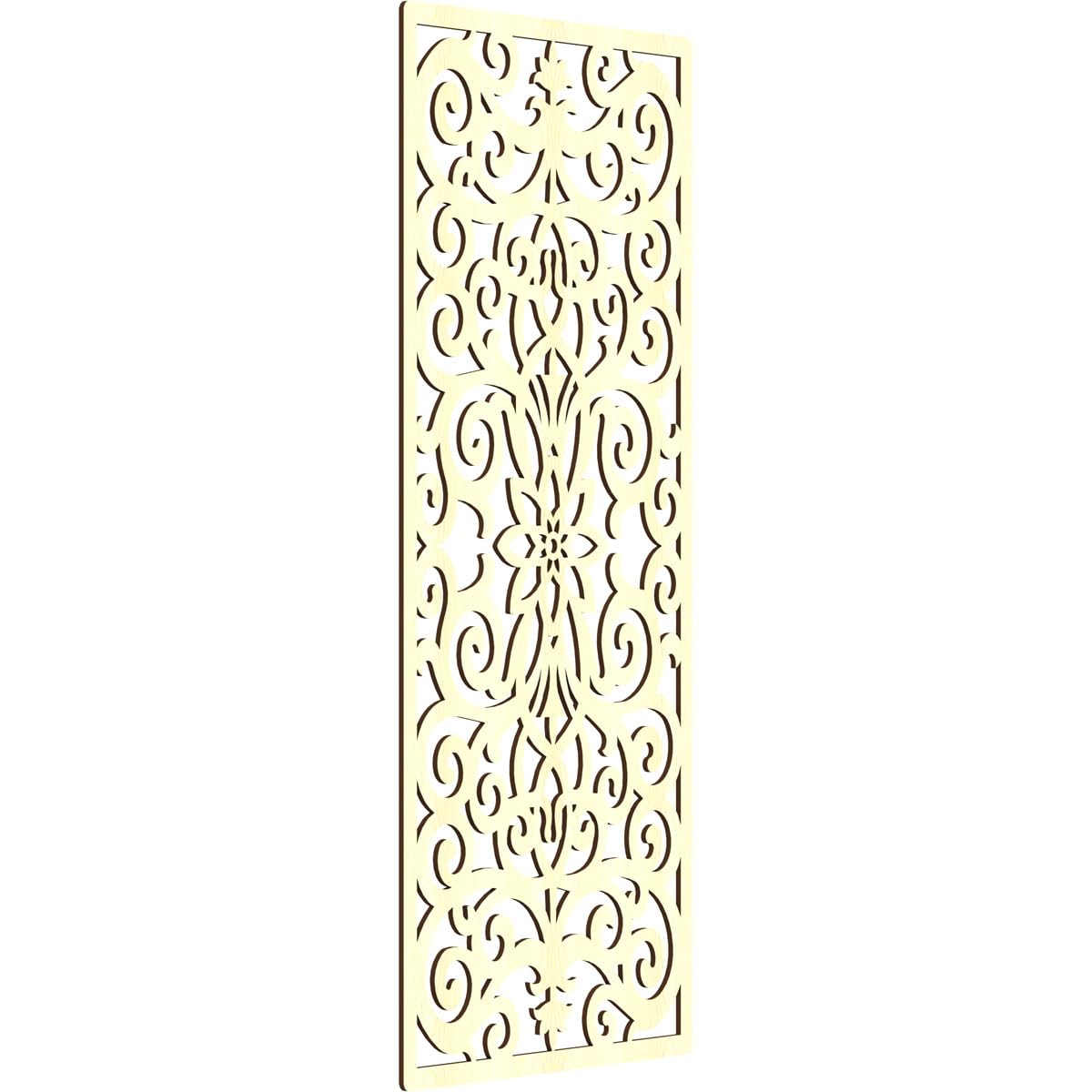 Buel Decorative Pierced Fretwork Wood Wall Panels, 23 3/8"W x 59 3/8"H x 1/4"T, Alder