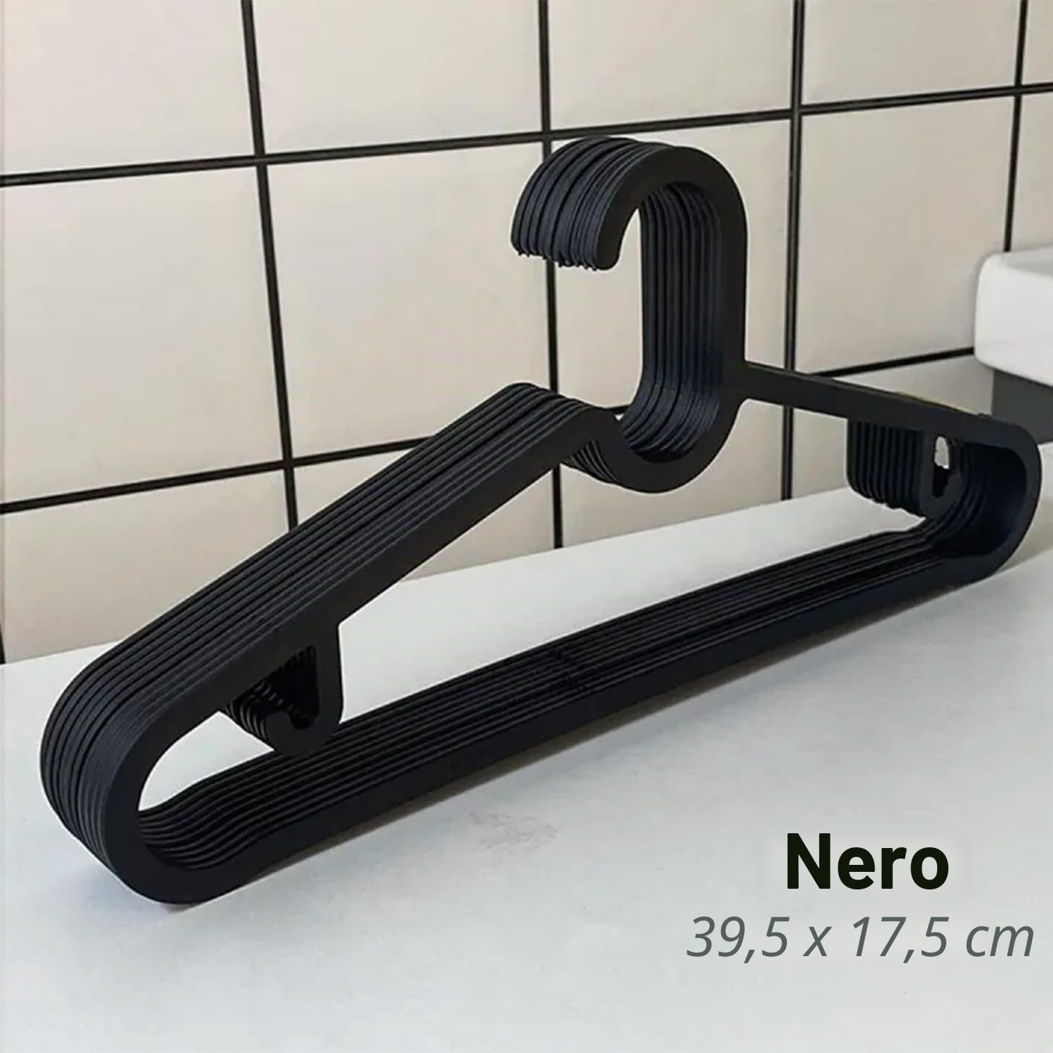 Appendiabiti in Plastica Resistenti – Grucce Appendiabiti per Armadio con Barra per Pantaloni, Stampelle Antiscivolo per Giacche, Camicie e Pantaloni