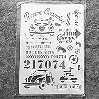 FINGERINSPIRE City Buildings Pochoir 30X30cm Réutilisable Cityscape Dessin Pochoir City House Pattern Peinture Pochoir Cityscape Skyline Pour Peinture Sur Bois, Toile, Papier, Sol, Mur