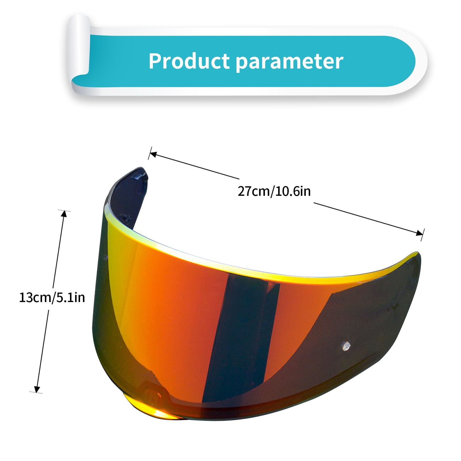 Visiera di ricambio per casco LS2 FT2 VECTOR Sedici Strada 2 Strada 3 FF801 FF397 Pinlock-Ready Face Clear Red Visor Protezione UV Casco Scudo Revo Tint Ricambio (Revo Clear Red)