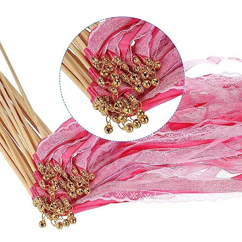 Bâtons fée ruban fuchsia : l'alternative propre aux confettis de mariage