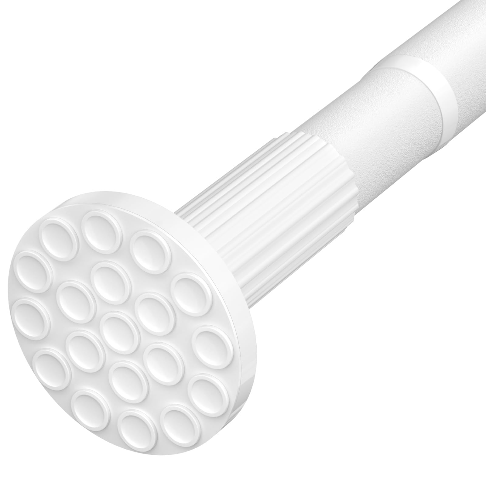 AIZESI Gardinenstange ohne Bohren, Weiß, Ø 32 mm - Teleskopstange zum Klemmen, 128-327 cm - Klemmstange für Gardinen, Badezimmer & Balkon