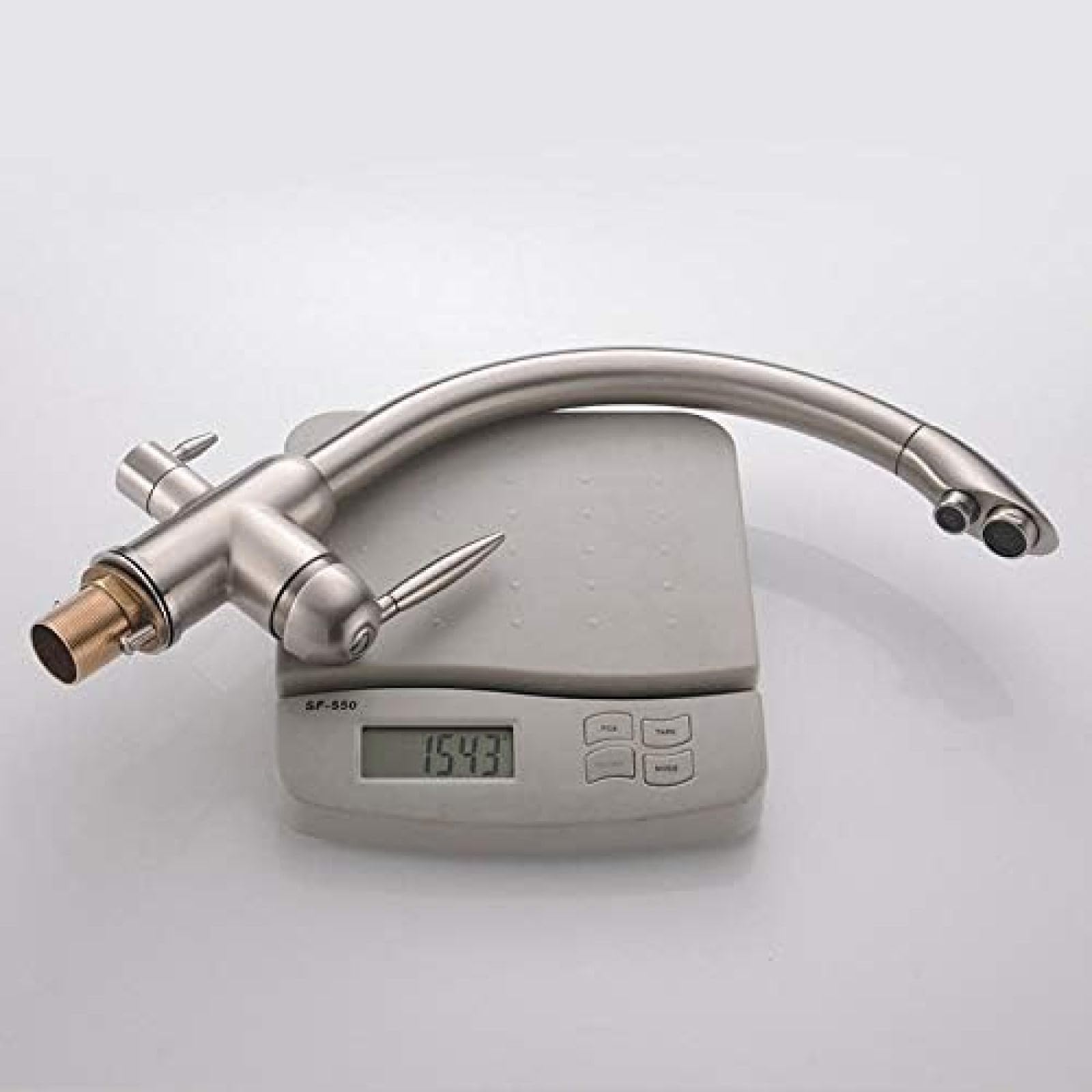 Rubinetto Da Cucina Con Filtro Per L'acqua A 3 Vie Miscelatore Per Acqua Potabile Montato Sul Ponte, Lavelli Da Cucina Purificatore Gru Eot Fredda Spazzolata