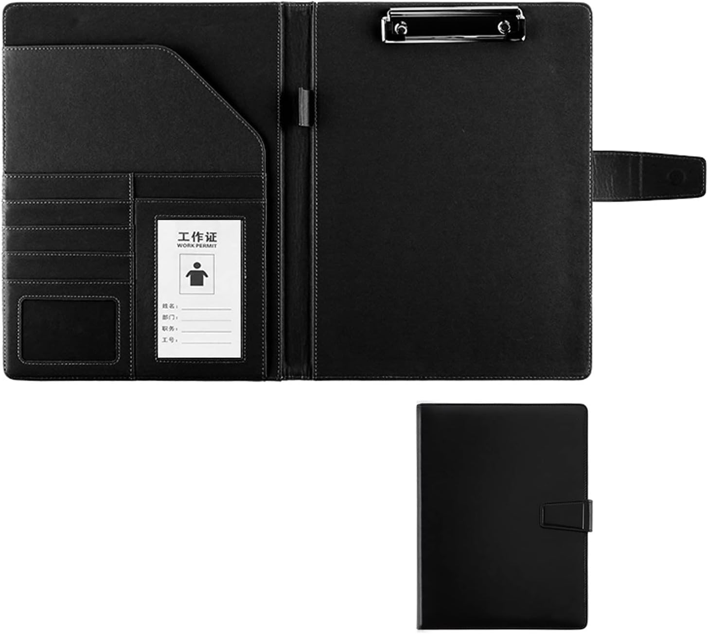 VHJdtE Folder, with A4 Clipboard for Men and Women(Svart)