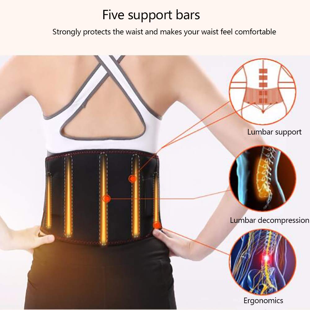 Faja Lumbar Fitness, masajeador de Espalda con Calor, para Hernia de Disco, ciática, escoliosis, estenosis espinal, cinturón de Cintura eléctrico calentado