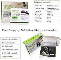 Vista 7 de Solución de tapón para ronquidos, dispositivo antironquidos, muñequera lo natural para facilitar la respiración, masajeador de pulsera biosensor