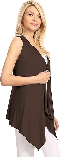 Vista 4 de Made By Johnny Cárdigan abierto sin mangas para mujer