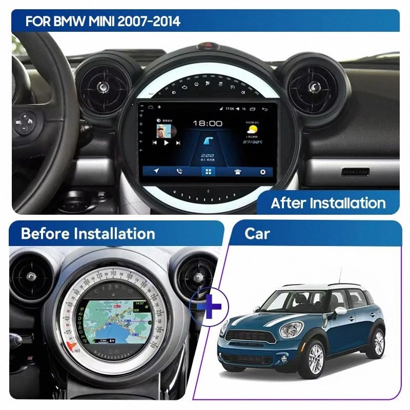 Mirror Link BMW Mini 2007-2014 soluciona problemas de aparcamiento con Cámara HD 6