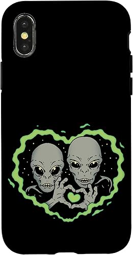 Miniatura 4 de iPhone 13 Pro Alien Funny Cute UFO Aliens Love Heart Case