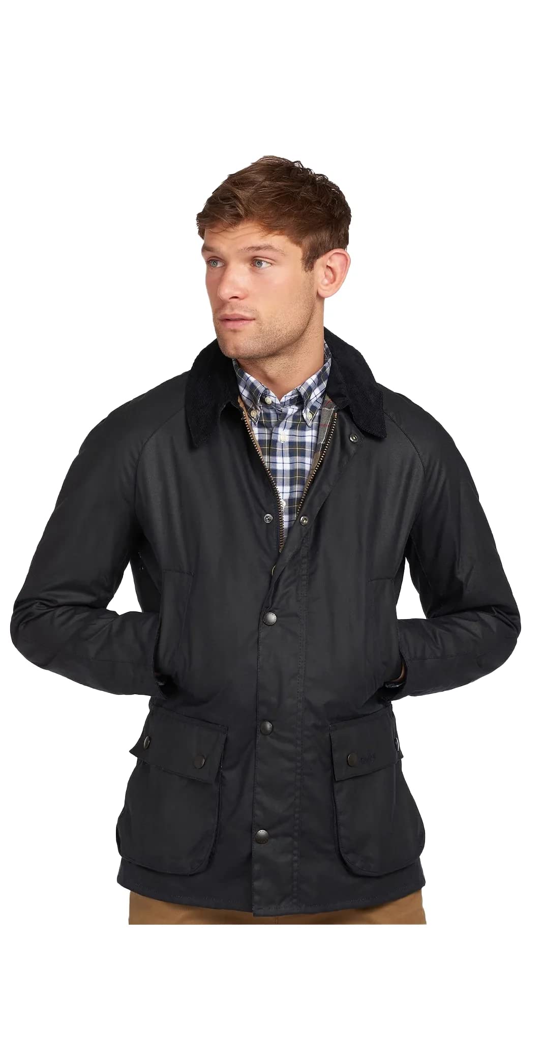Barbour Ashby Wax Jacket - Male - Light Jackets - Blue - L - Jackets