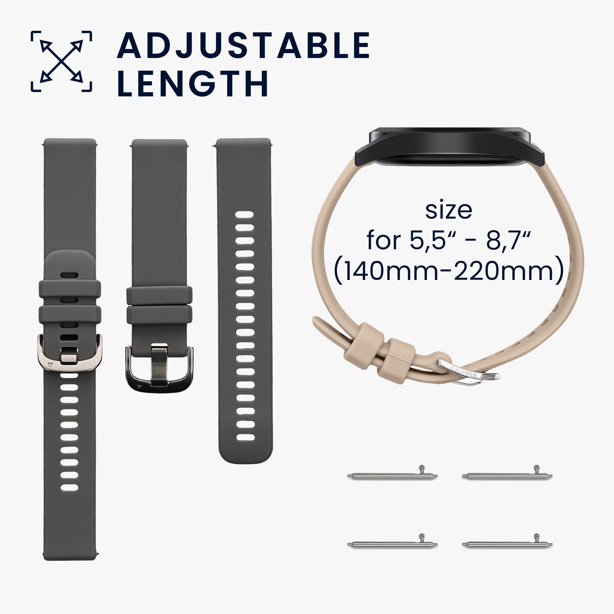 Amazon.co.jp: 2x 交換ベルト 対応: Garmin vivoactive 5 / active 5