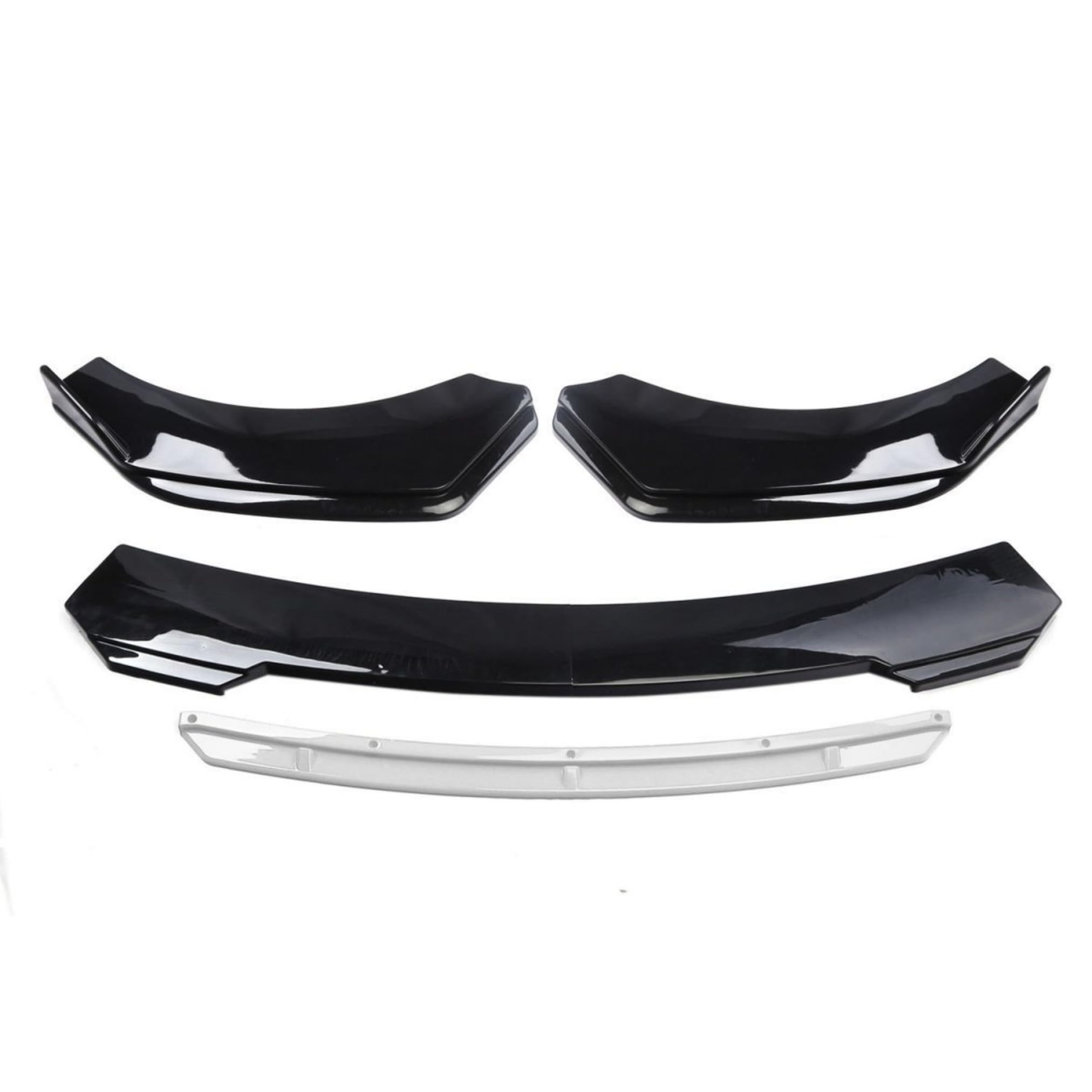EDCTGHLO Front Lip Spoiler for Volkswagen Beetle (1997-2019) Car Aero Body Kit Performance Tuning Lower Bumper Valance Protector Sport Exterior Styling Auto Replacement Accessory, glossy black-white