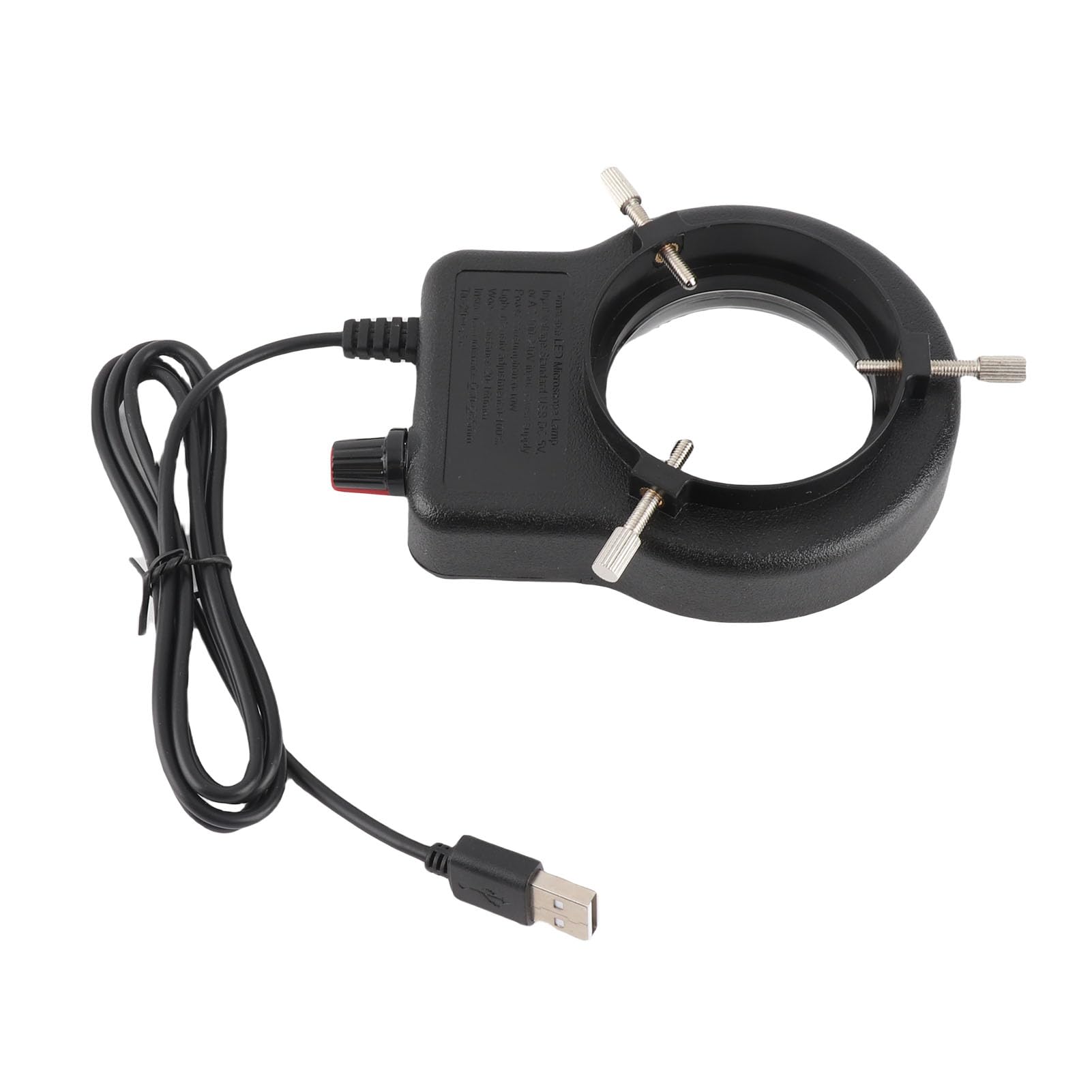 Illuminatore Regolabile con Luce per Microscopio Ad Anello a 144 LED, Lampada per Microscopio Ad Alta luminosità Alimentata Tramite USB Sorgente Luminosa Ad Anello a LED per