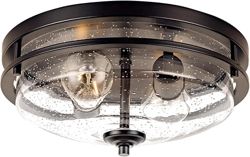 Luces de techo de montaje empotrado, 2 luces de granja cerca del techo, lámpara de techo industrial para cocina, pasillo, dormitorio, sala de estar,