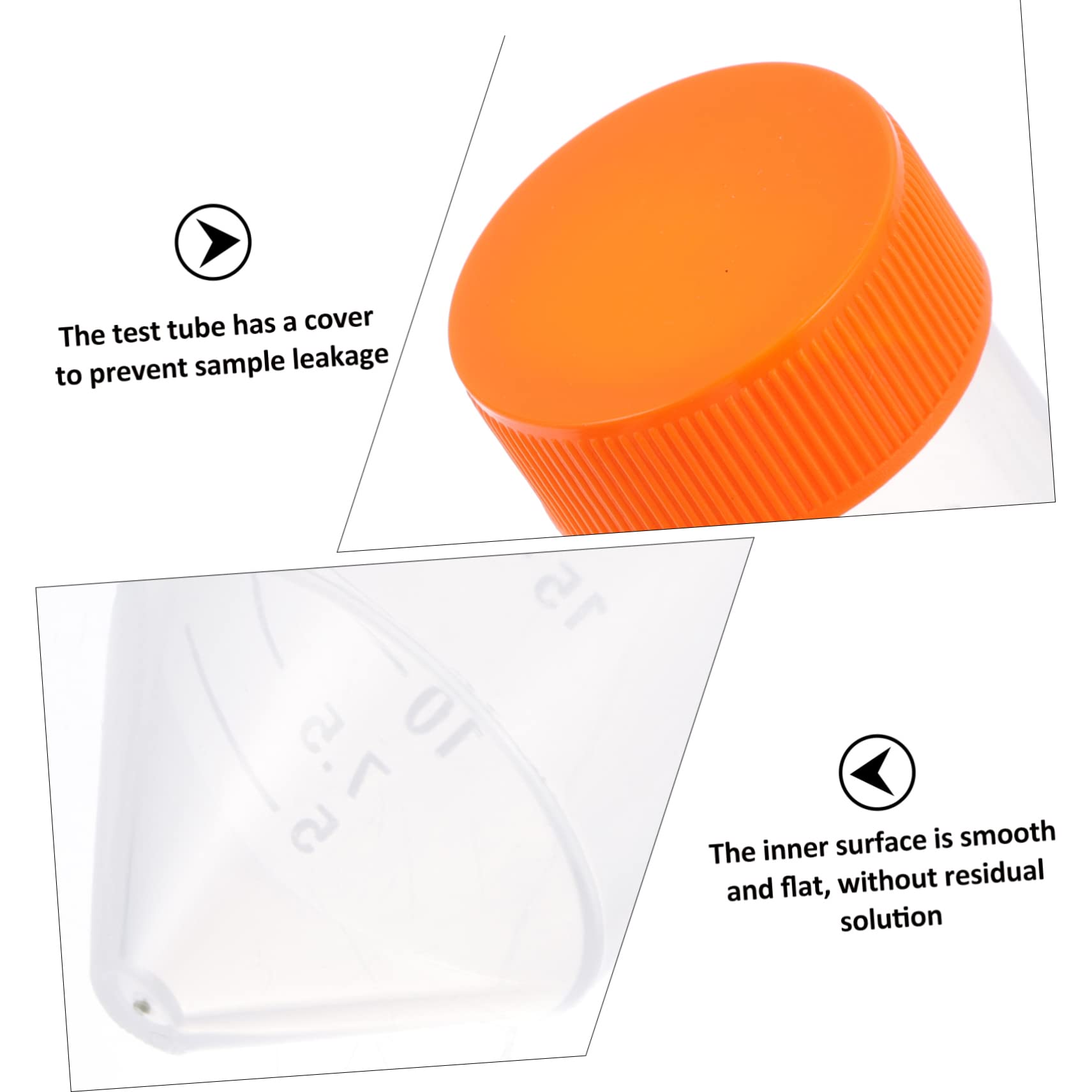 Provette da Centrifuga 50 Pezzi 50ml in Plastica con Tappo
