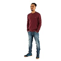 Tommy Jeans Uomo Pullover Sweater Slim Fit, Rosso (Red Wine)
