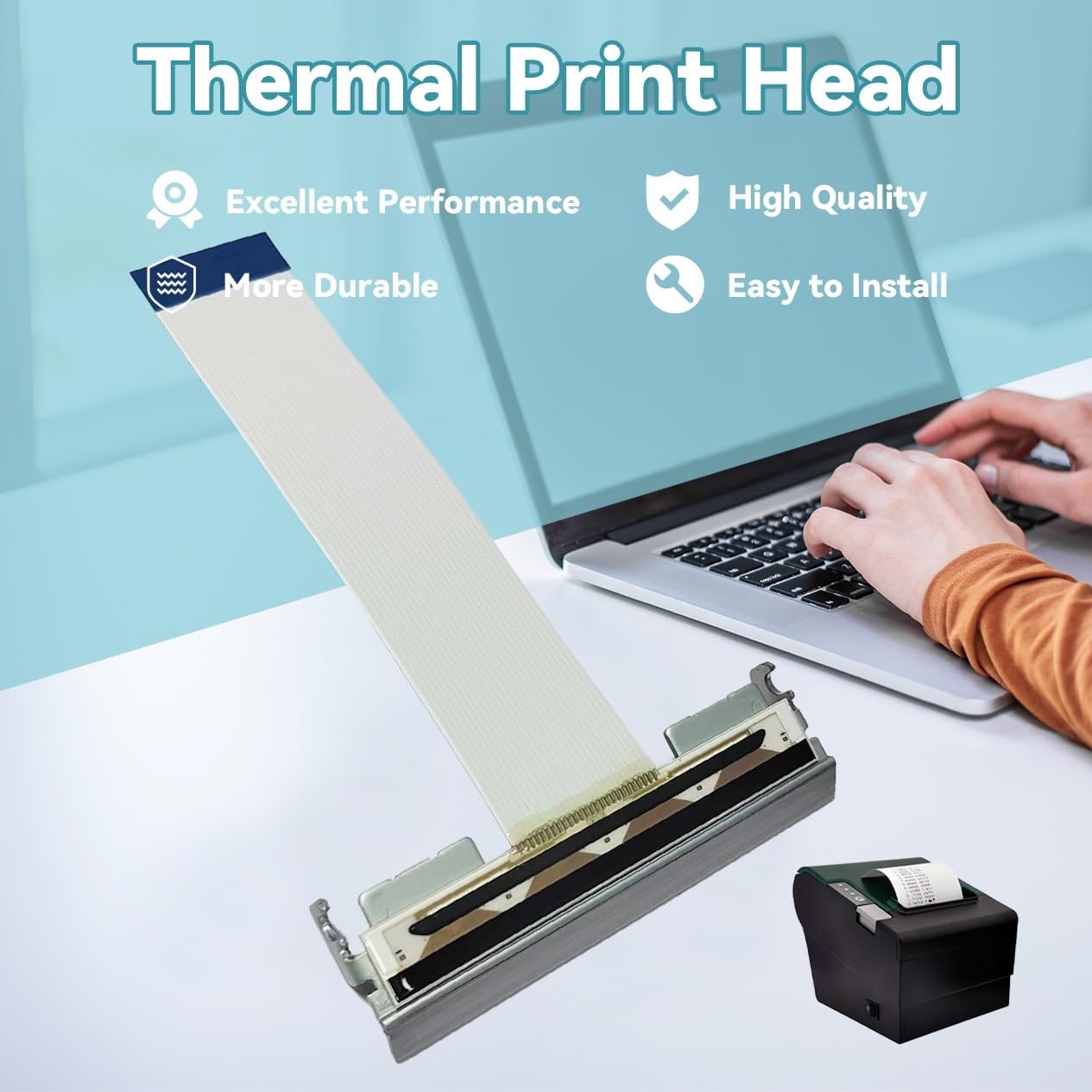Thermal Print Head for Epson TM-T88V/TM-T885/TM-M244A Printer Replacement Part 2141001/2138822/2131885