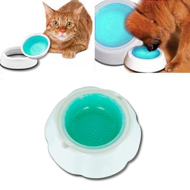 Foto 3 de 5 de Comedero de frío para mascotas, hielo, congelable, para gatos, perros, verano, comida