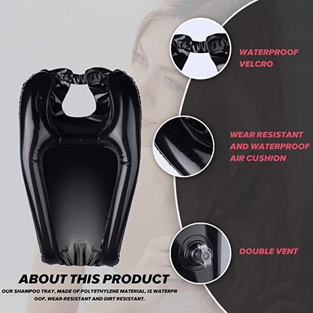 Inflatable Shampoo Basin - Lightweight Mobile Wash Basin - Hair Washing Aid for Disabled People Bedridden Seniors