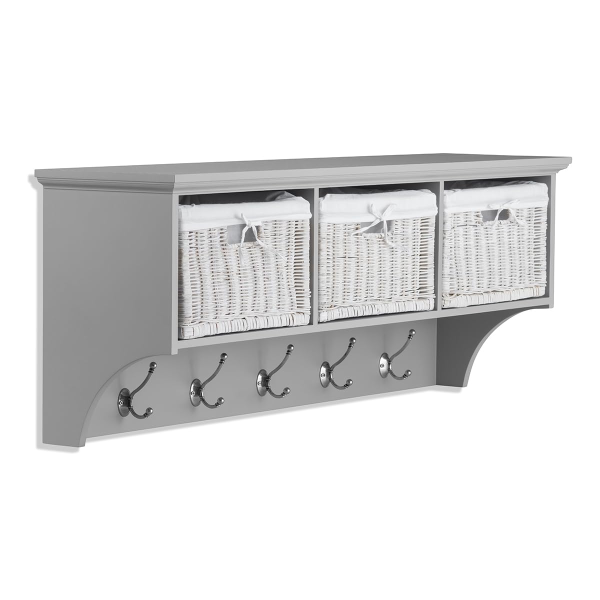 Statement Furniture Tetbury Hallway Hanging Shelf Extra Large Grey Pine