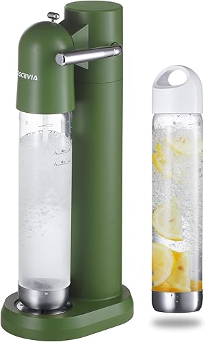 Fabricante de agua con gas  Máquina de bebidas de soda  Seltzer y carbonatador de transmisión de refrescos  2 botellas sin BPA de 1 litro