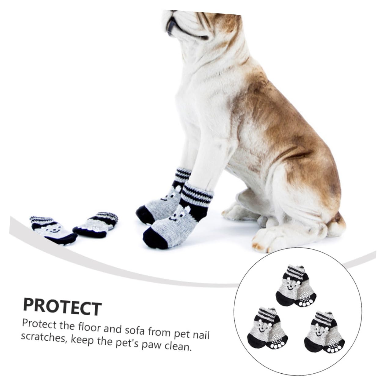 POPETPOP 9paare Hundesocken Für Kleine Hunde rutschfeste Baumwollsocken Für Indoor-pfotenpflege Warm Und Für Böden Und Schützende Pfotenschutz