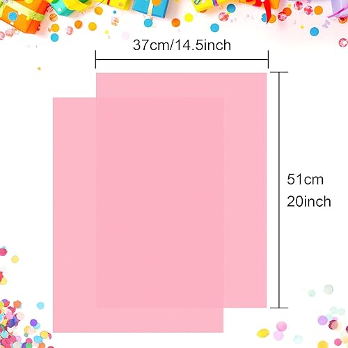 Miniatura 2 de CHRORINE 60 hojas de papel de seda rosa para envolver regalos, papel de seda a granel para manualidades, decoración de cumpleaños, vacaciones,