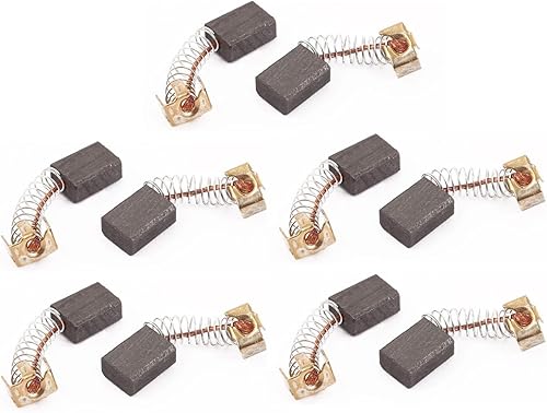 IIVVERR Motor Eléctrico Cepillos de Carbono Piezas de Herramienta Eléctrica Reemplazo 0.413x0.315x0.197 in 10pcs Gris Oscuro (Motor eléctrico