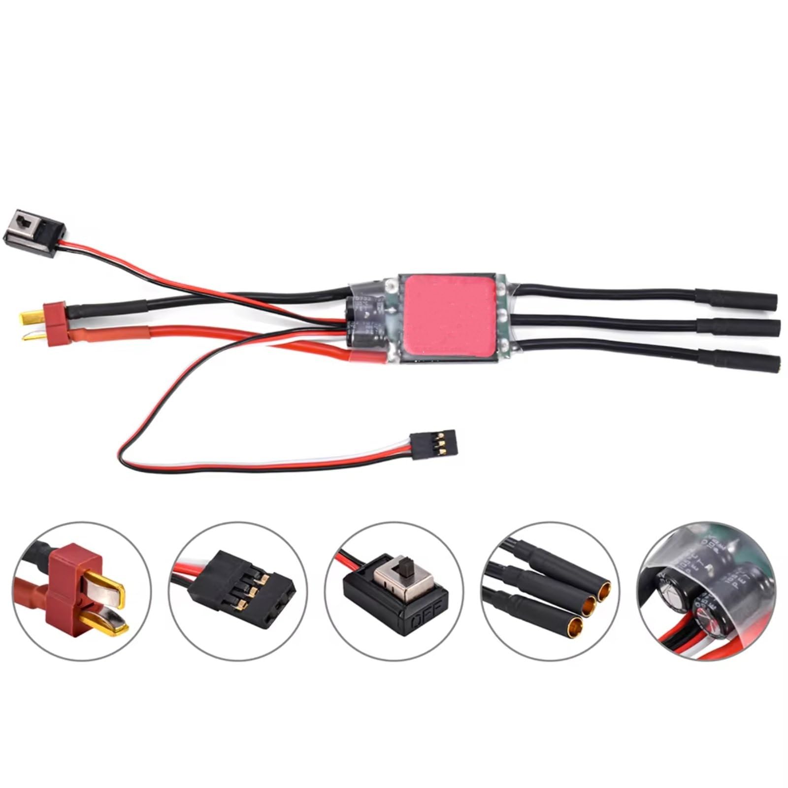 Per 9IMOD AM32 1/10 60A Brushless ESC 2-3S 6V/2A 2847 540 3650 Motori RC Modello Auto Accessorio Off Road Veicoli Camion Rimorchio Unidirezionale ESC