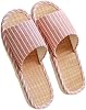 GHYUBYER Bamboo Slippers for Women and Men Indoor Open Toe Sandal,Unisex Slippers Mute Slippers Skidproof Summer SandalsColor:Pink,Size:EUR36-37