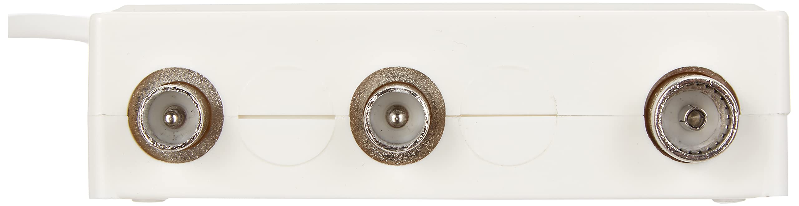 Metronic 432176 - Amplificateur intérieur avec réglage du gain FM-UHF, gain réglable jusqu'à 30 dB, protection 4G, prises TV, diamètre 9,52 mm, couleur : blanc