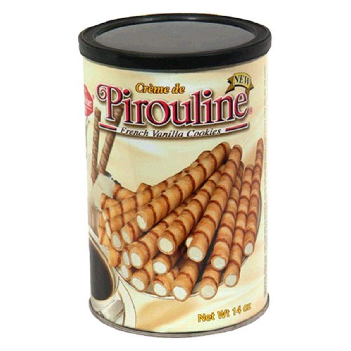 PiroulinePeter DeBeukelear Creme De Rolled Wafers, French Vanilla, 14-Ounce Tins (Pack of 6)