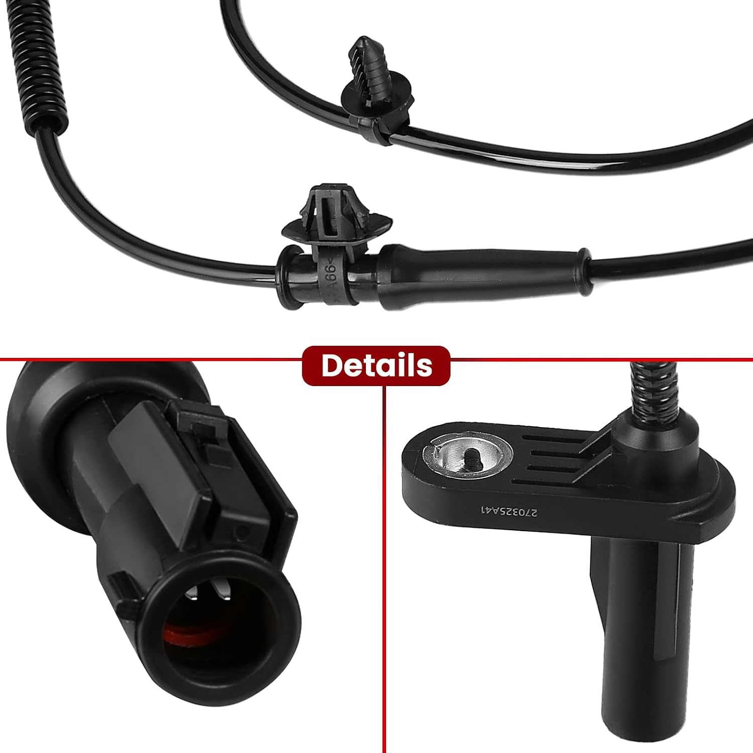 Front Right ABS Wheel Speed Sensor Fit for:-Ford Edge 2007-2012 2.0L 3.5L 3.7L, for:-Lincoln MKX 2007-2015 3.5L 3.7L, Replace# DT4Z2C204AB ALS1934, ALS1934, 5S8648, 5S12314, DT4Z2C204A