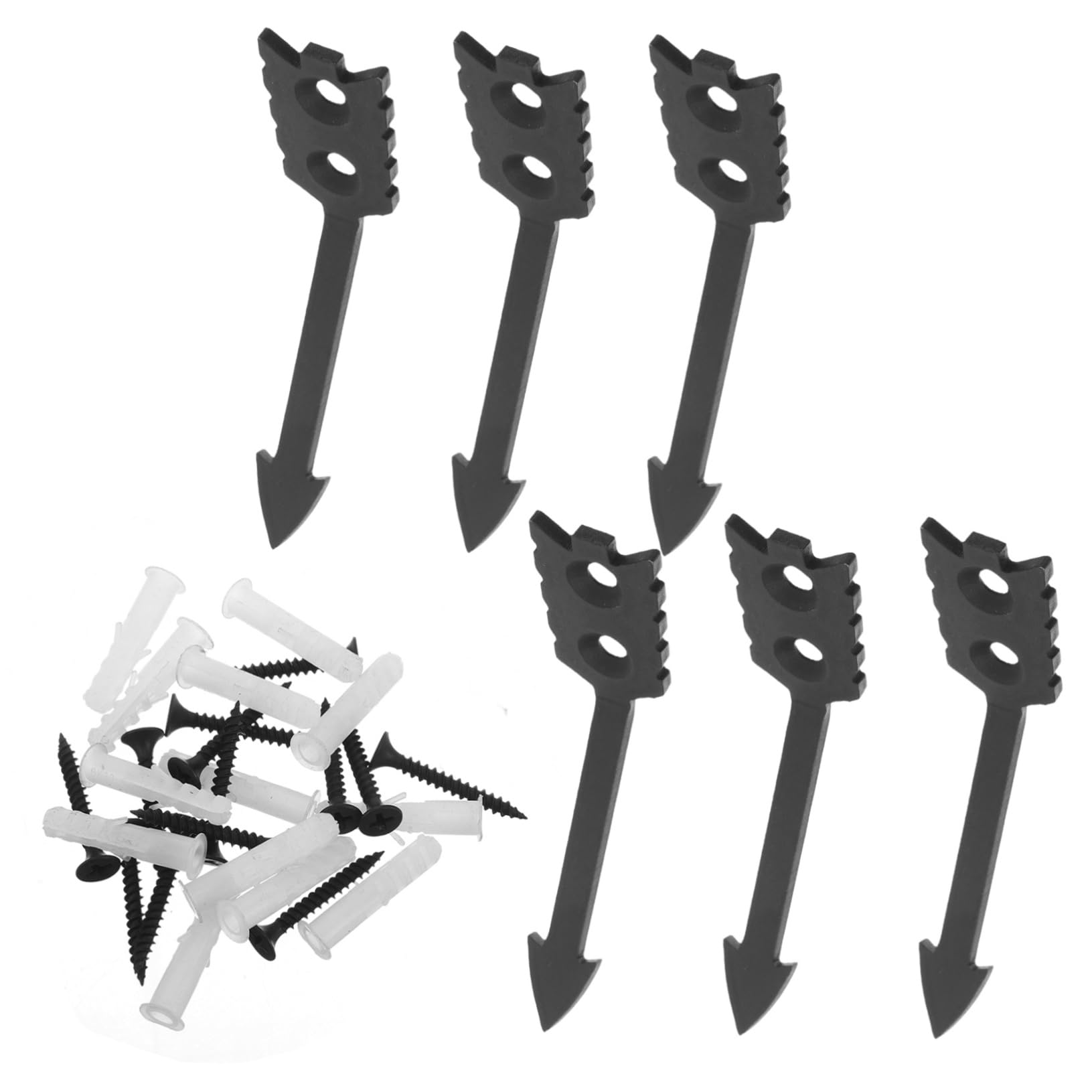 Unomor 6Pcs Heavy Duty Deer Skull Wall Mount Hanger Bracket for Trophy Display for Elk and Antelope Skulls Metal Design for Home Decor