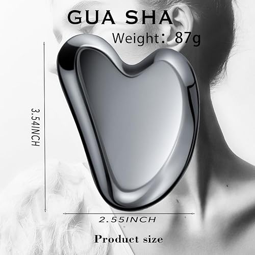 FSwsawX Terahertz Stone Gua sha herramienta facial, cryo gua sha, tablero natural de terahercios Gua sha para terapia de spa tratamiento de punto de