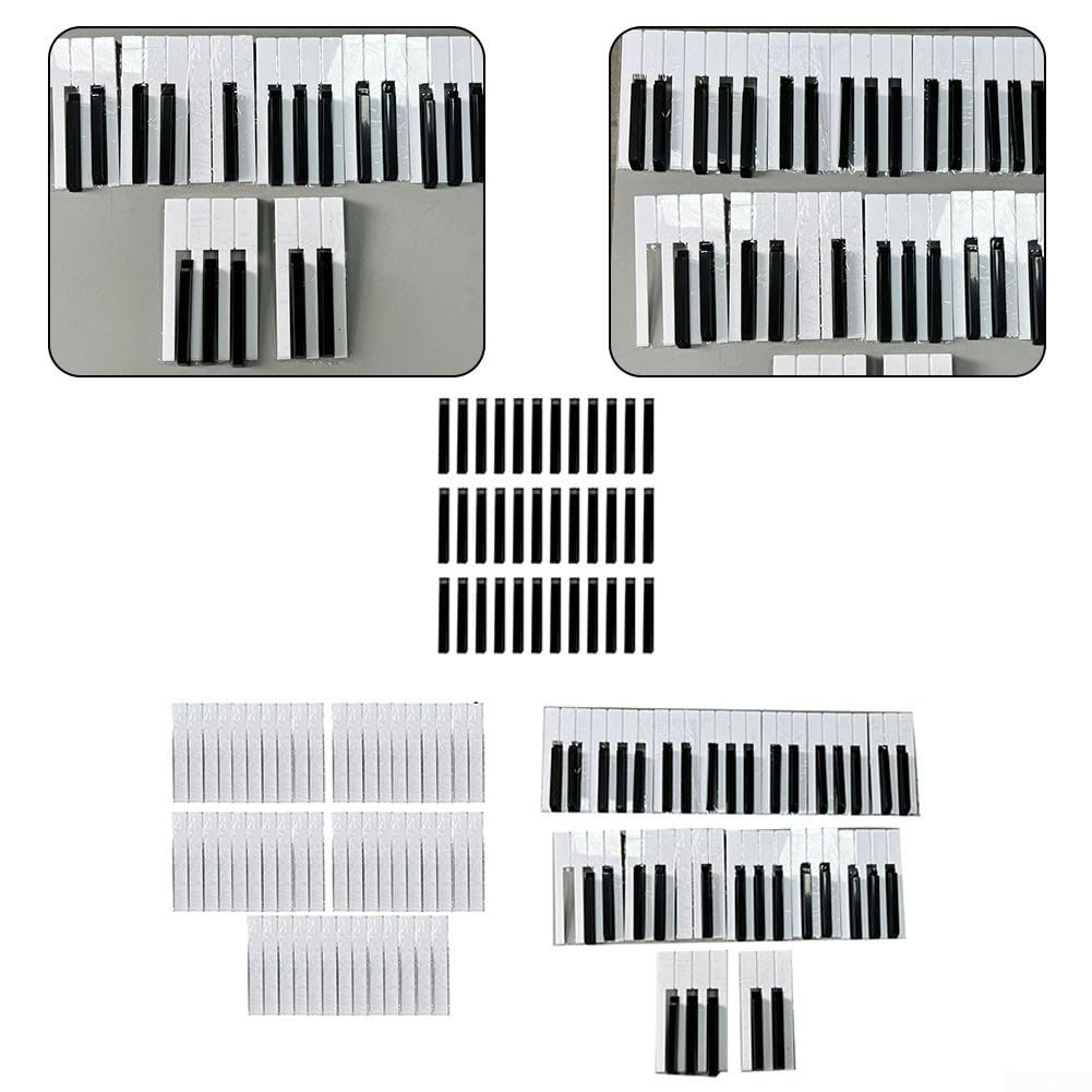 Kit per tastiera pianoforte, set di ricambio per 52/36/88 tasti, nero lucido o bianco (A)