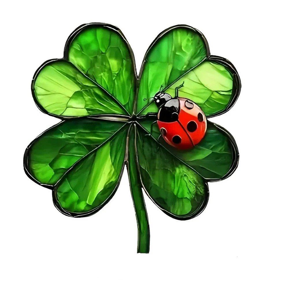 10x10cm Lovely Ladybug and Leaves Sticker for Cars Laptops and Walls