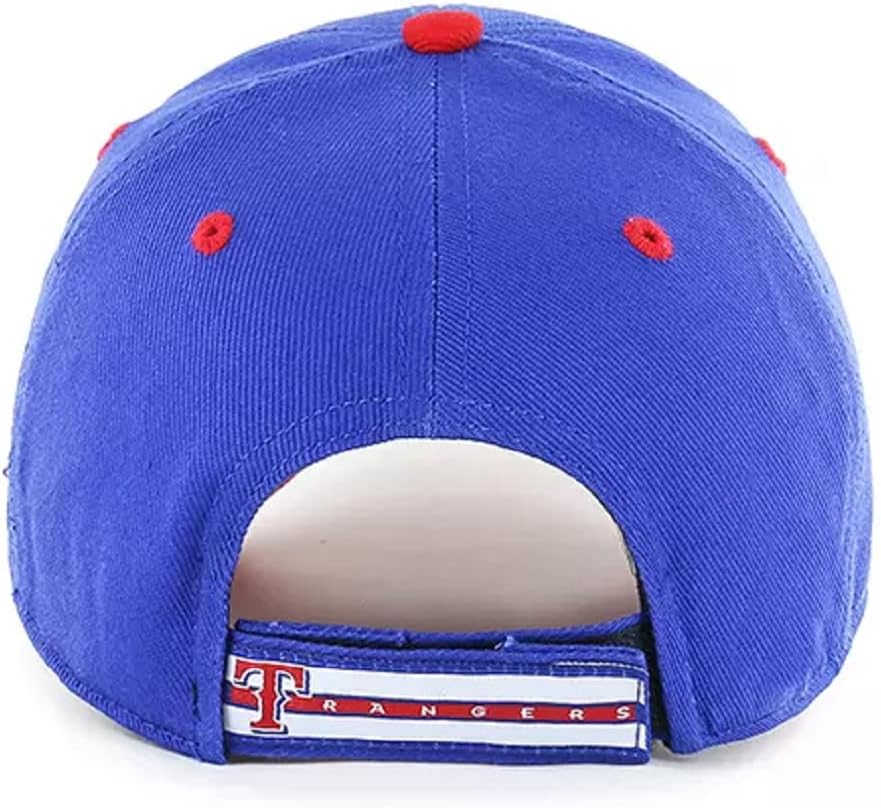 Officially Licensed Texas Baseball Hat Adjustable Solid Embroidered Classic Team Logo Cap (Blue)