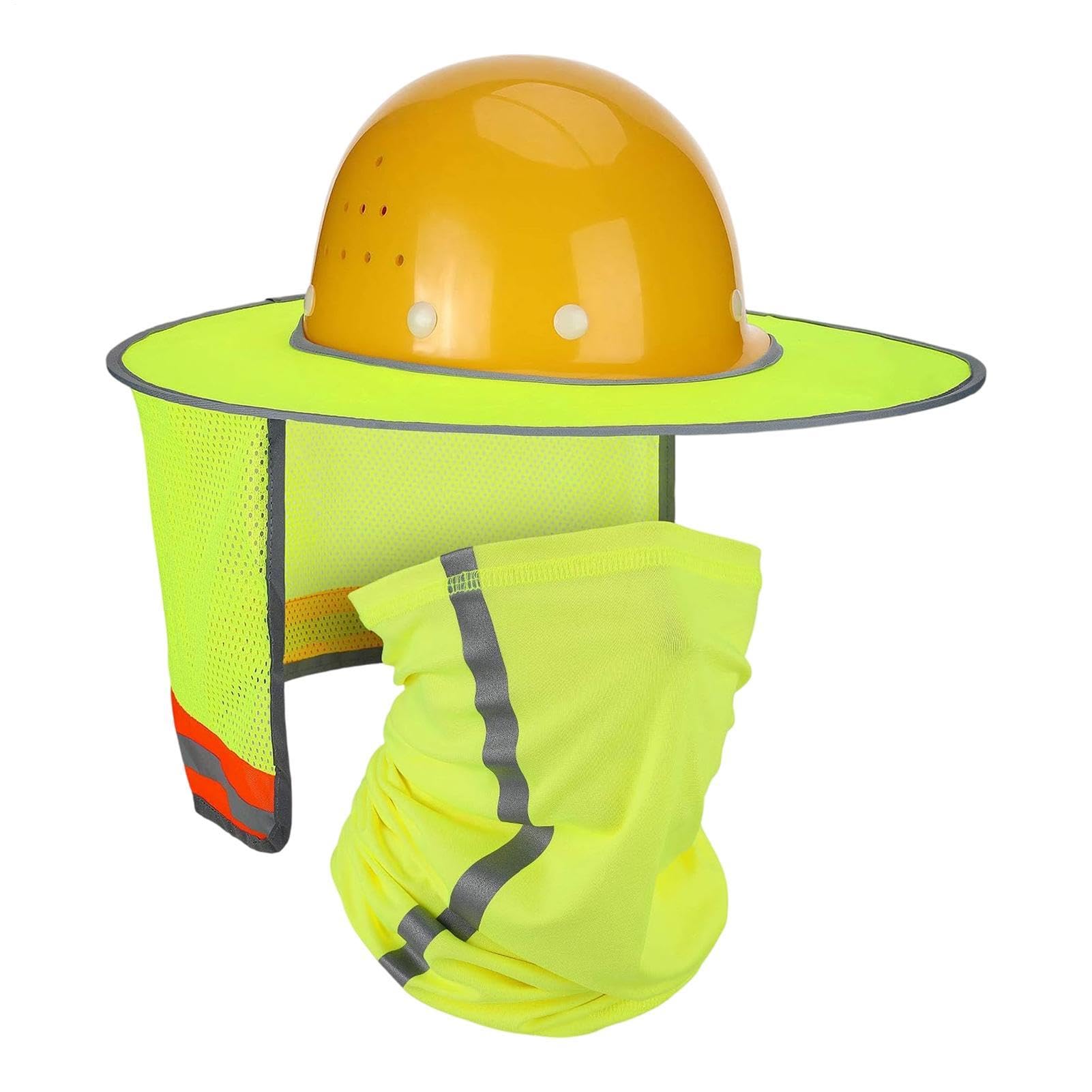 Sombrero visera para casco de ala completa y protector solar de cuello laboral 5