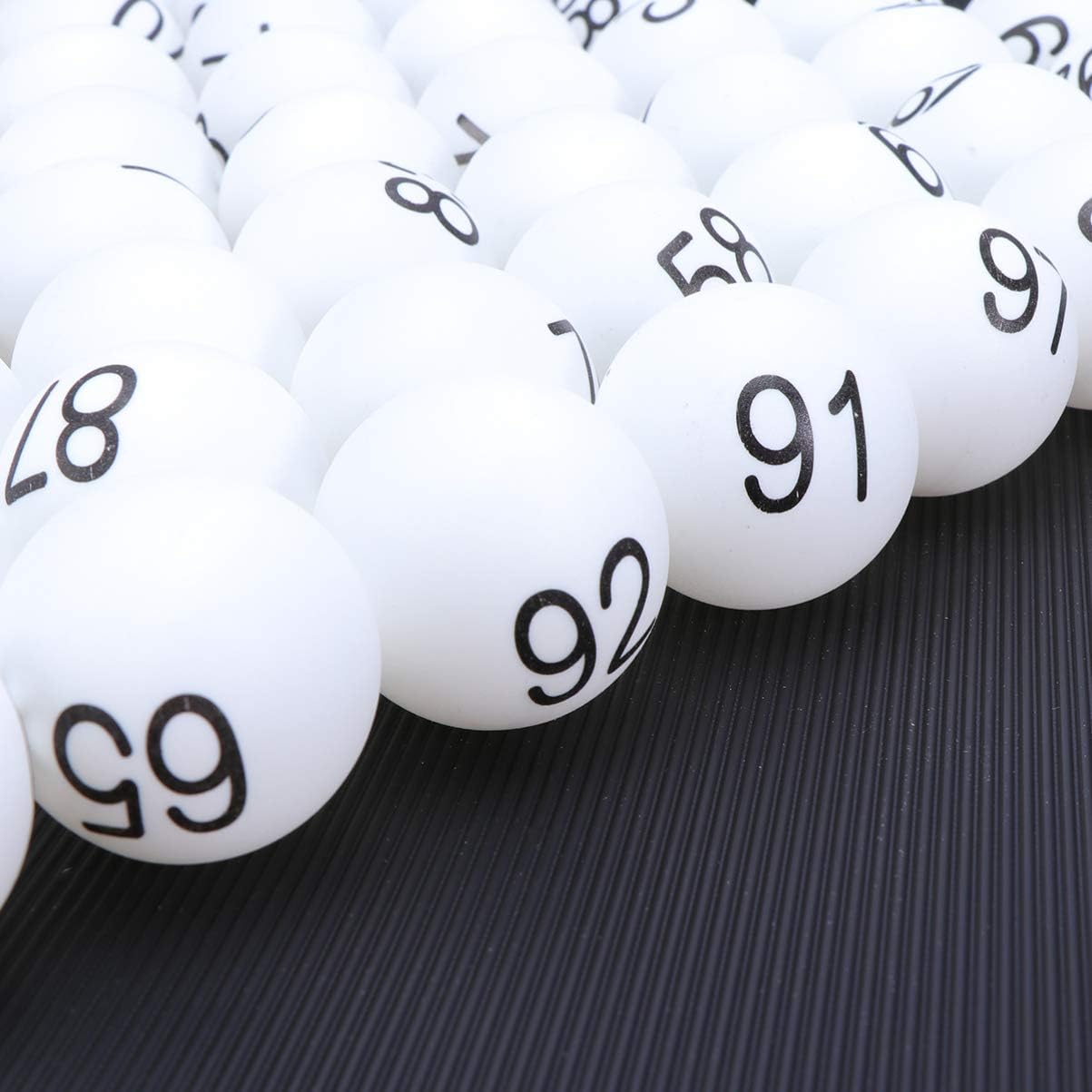 100pcs Plastic Raffle Number Balls Table Tennis Balls 4cm Numbered Bingo Ball Colored Pong Ball 1-100 Wedding Birthday Party Supplies White