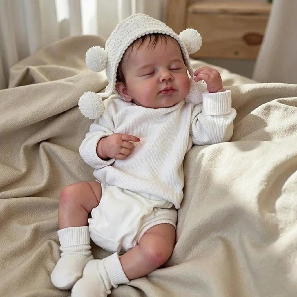 Zero Pam Bebe Reborn Vinilo Cuerpo Completo, 50CM Muñecas Bebe Reborn Niña, Bebé Reborn Niña, Recién Bebe Que Parece Real, Muñecas para Niñas con Accesorios
