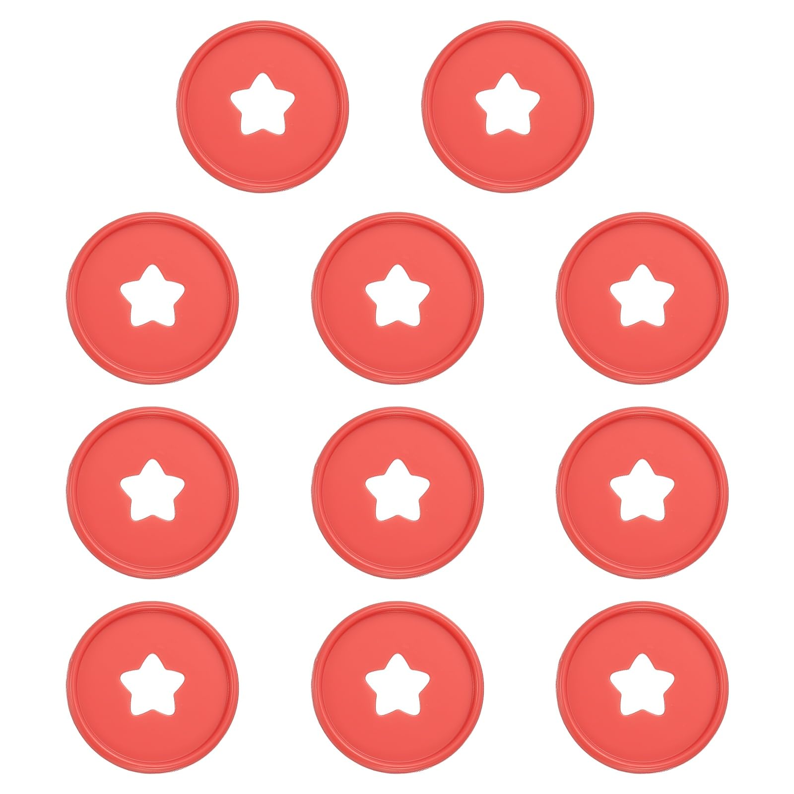 PATIKIL 35mm Plastic Book Binding Discs, 11 Pack Discbound Expansion Discs Star Binder Rings for DIY Notebook Planner, Red