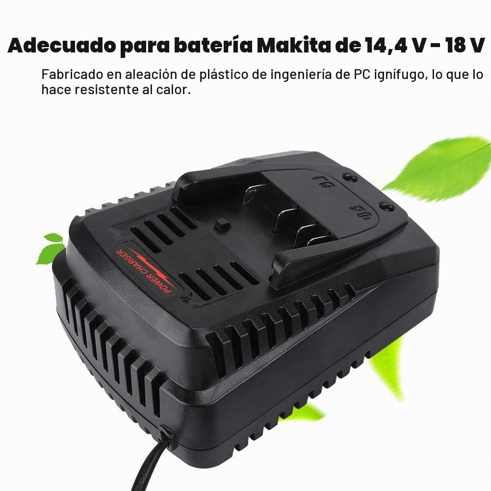 AL1820CV Cargador De Repuesto, Adaptador De Cargador De Iones De Litio Adaptador De Batería De Litio Cargador Para Batería Bosch Batería De Litio De 14,4 V A 18 V(Enchufe de la UE)