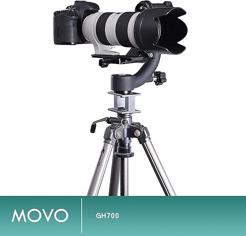 Miniatura 7 de Movo GH700 MKII - Cabezal de trípode DSLR profesional con placas largas y cortas Arca-Swiss de liberación rápida, para fotografía de aves y vida