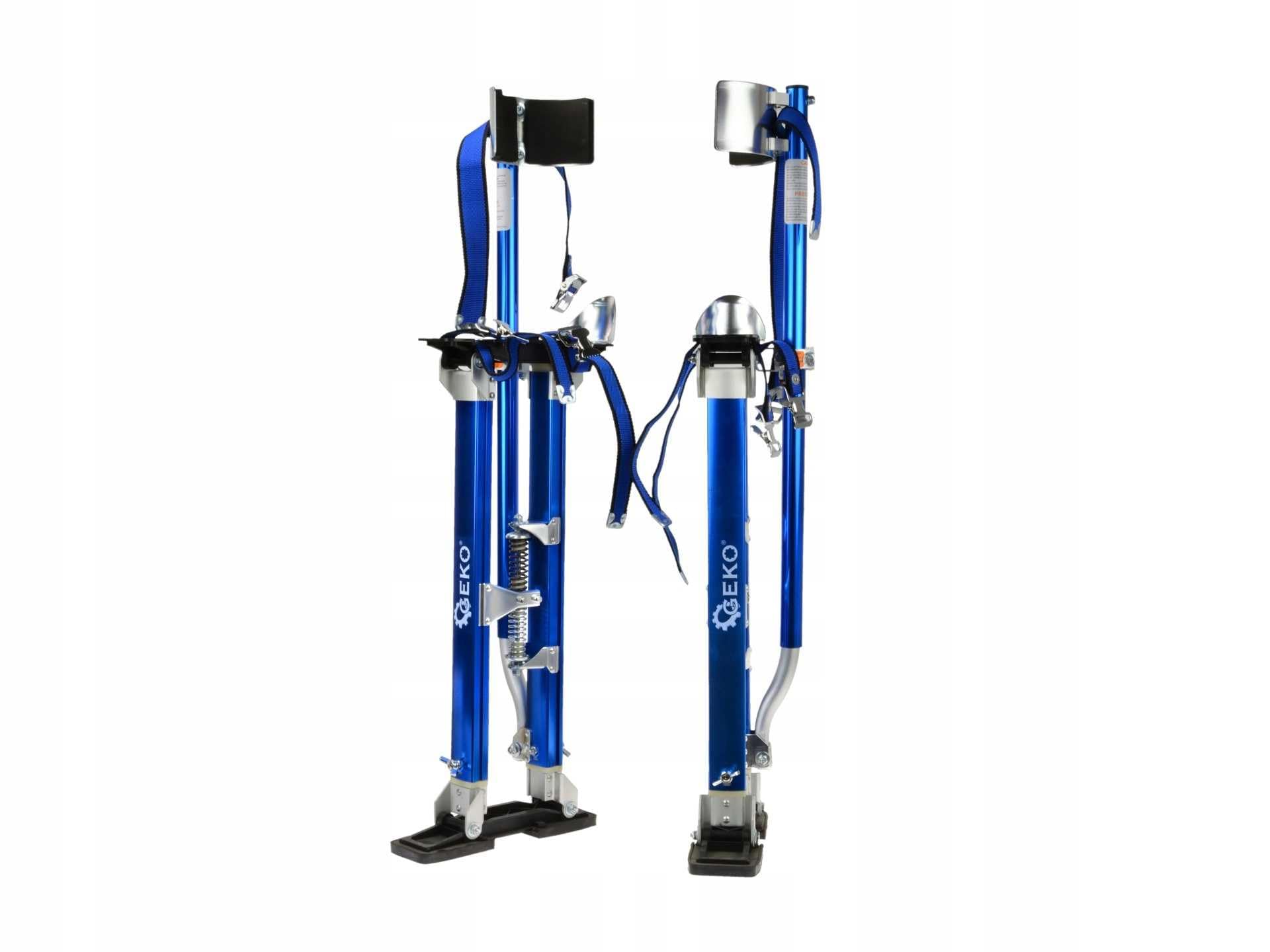 KG Arbeitsstelzen AMSTEIN 02116 BLAU für Maler Deckenbauer Aluminiumstelzen 61-101 cm Stelzen Aluminium Professionelle Einstellbare Handwerkerstelzen Trockenbau