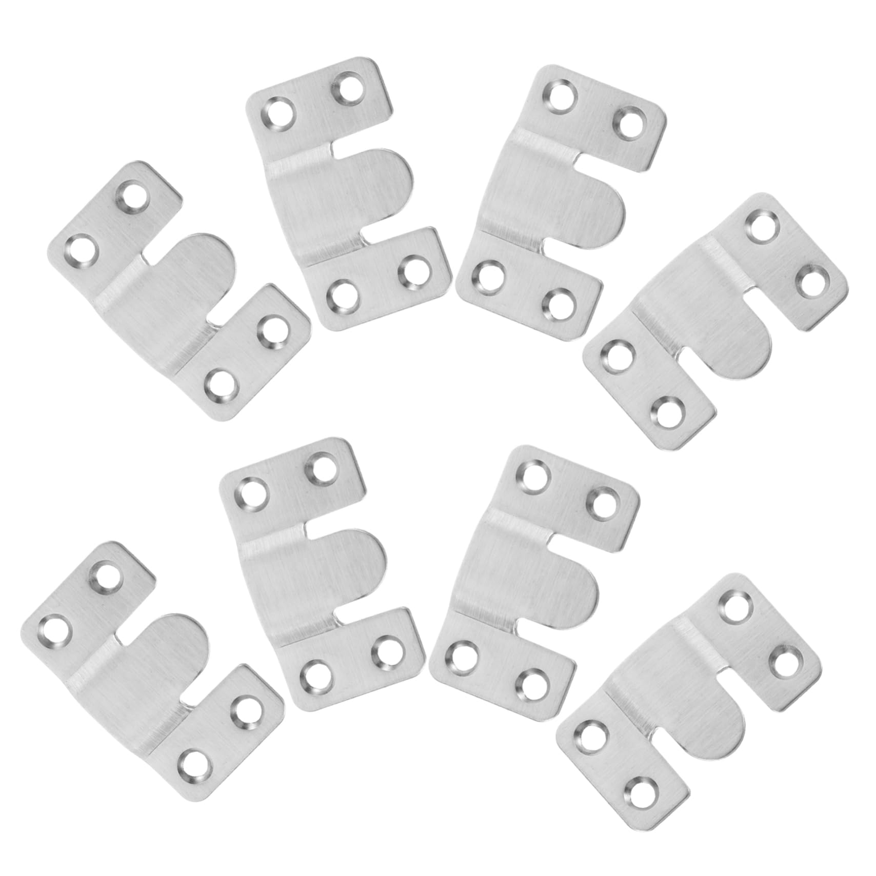 Connettori Telaio Letto in Acciaio Inox Argento, 8 Set