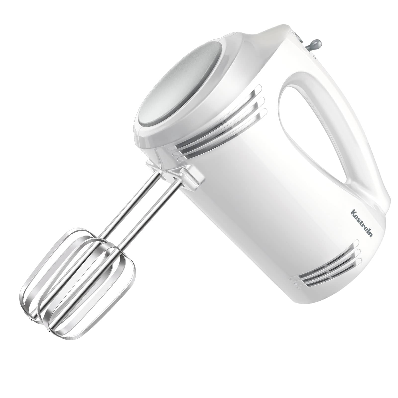 Kestreln S1 Electric Hand Mixer, 5-Speed Mixer with Stainless Steel Whisk & Dough Hook, One-Touch Dial Hand Held Mixers with Stable Flat Bottom for Kitchen Baking Mixer