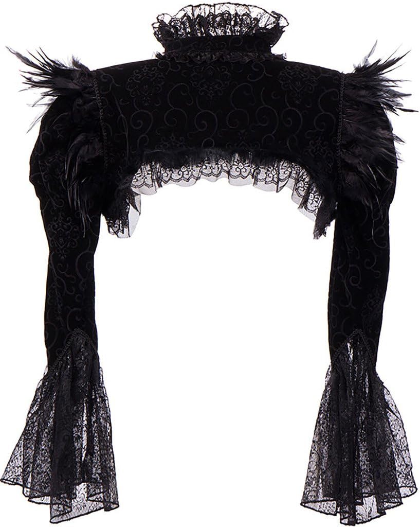 Alivila.Y Fashion Corset Womens Feather Steampunk Jacket Retro Bolero Vintage Shrug